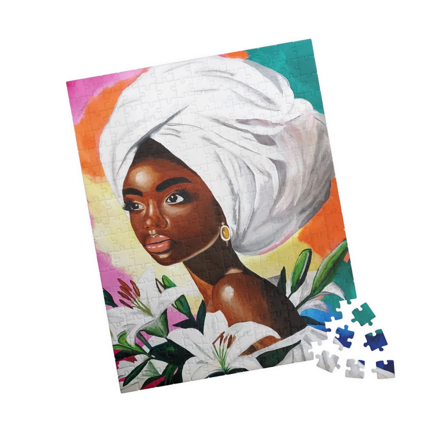 Elegant Afrocentric Puzzle - 110, 252, 520, 1014 Pieces | Home Decor, Gift, Family Activity, Art Lover, Puzzle Night