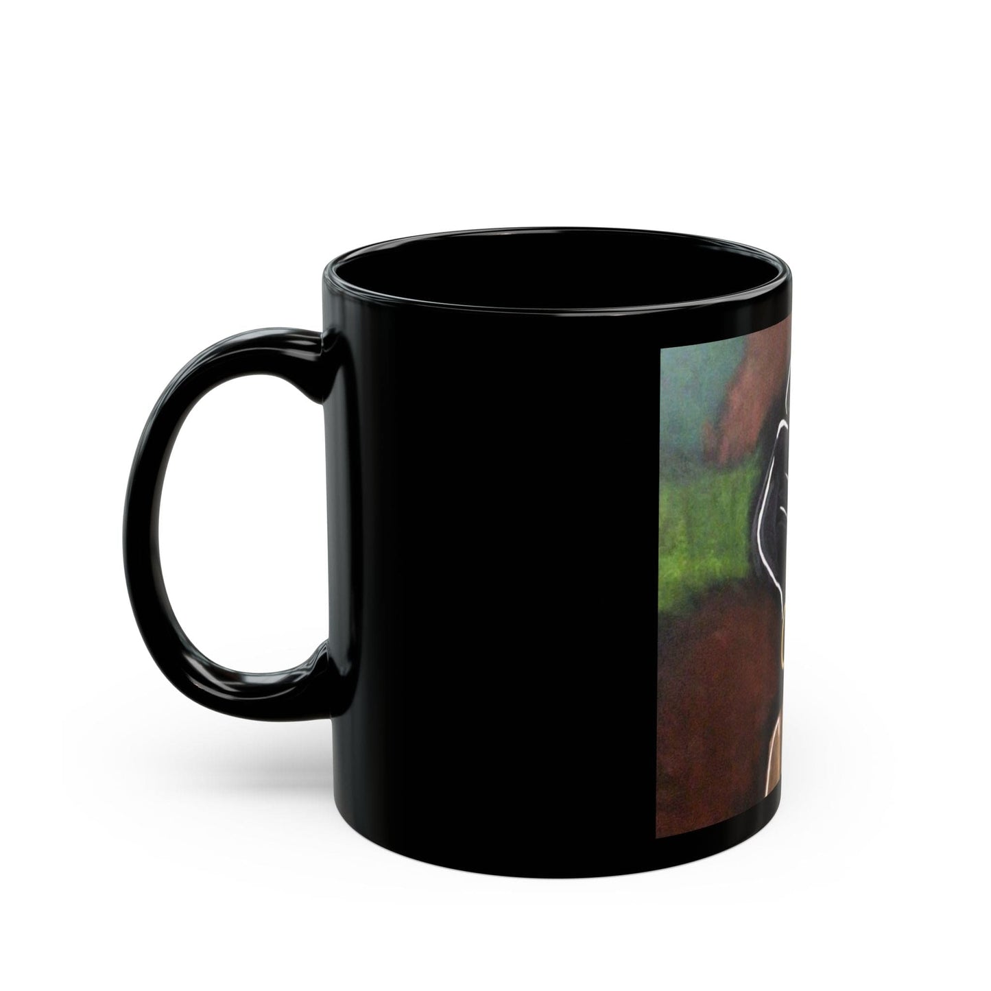 "Power" Artistic Black Mug - Empowering Woman Design | 11oz & 15oz, Perfect for Gifts