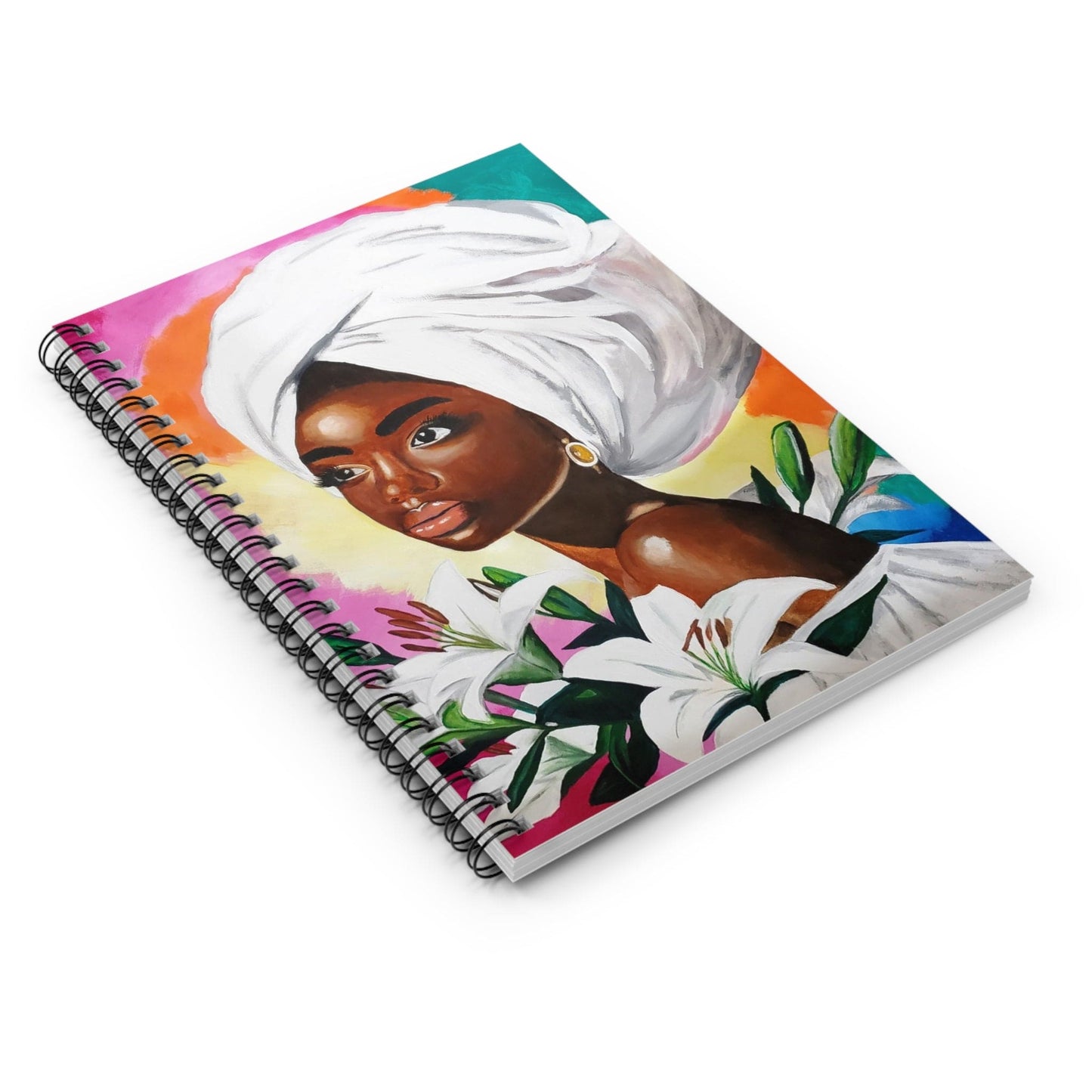 Elegant Floral Spiral Notebook with Colorful Artwork - Perfect for Journaling, Gifts, School Notes, Planning, and Creative Writing