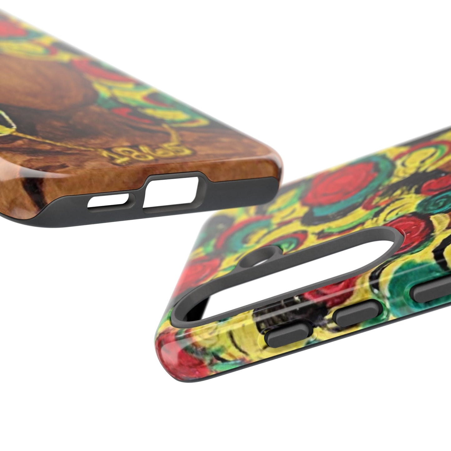 Artistic Phone Case with Colorful Floral Design | Tough Cases, Unique Gifts, Afrocentric Designs, Fashion Accessories, Phone Protection