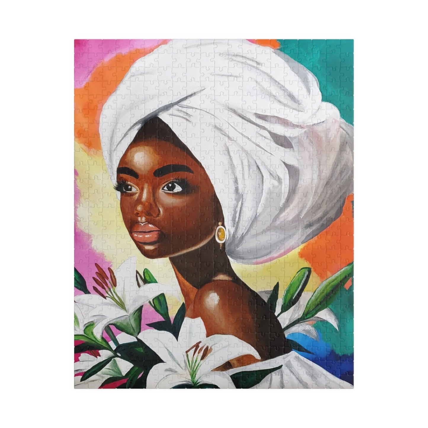 Elegant Afrocentric Puzzle - 110, 252, 520, 1014 Pieces | Home Decor, Gift, Family Activity, Art Lover, Puzzle Night