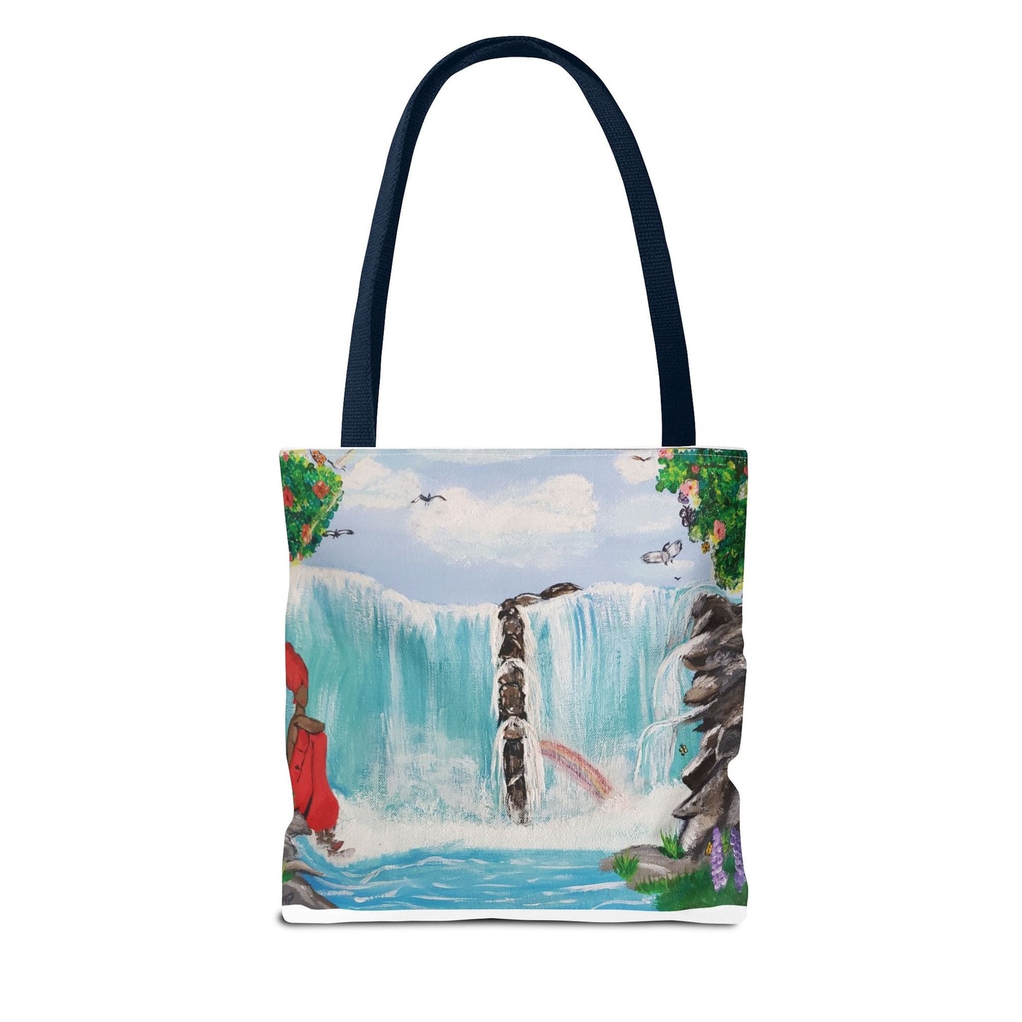 "Connected: Waterfall" Tote Bag with Waterfall Design - Eco-Friendly Stylish Carryall