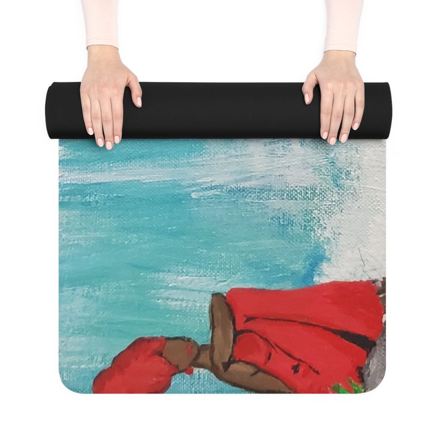Vibrant Rubber Yoga Mat for Mindfulness, Meditation, Home Décor, Exercise, Eco-Friendly Fitness Gear