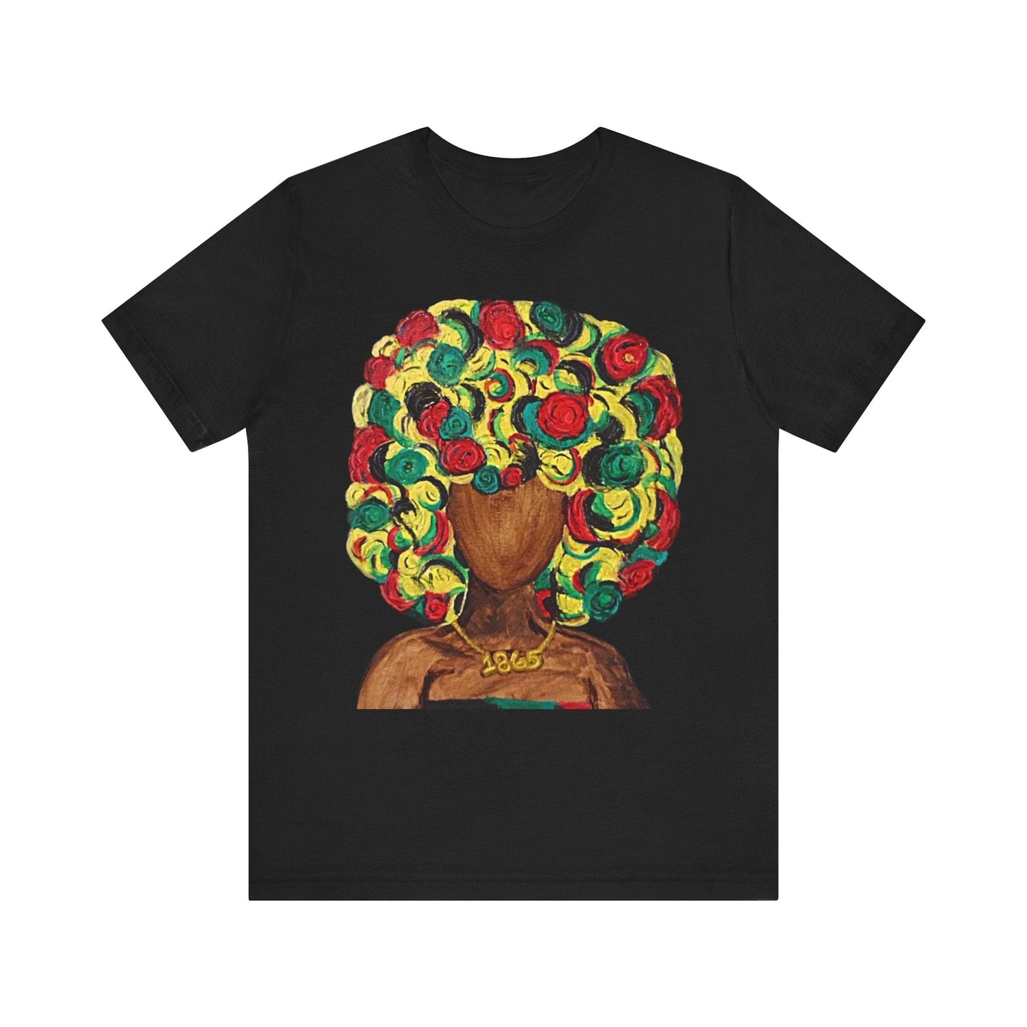 Vibrant Afro Art Tee, Unisex T-Shirt, Colorful Body Positivity Shirt, Artistic Fashion Top, Gift for Art Lovers