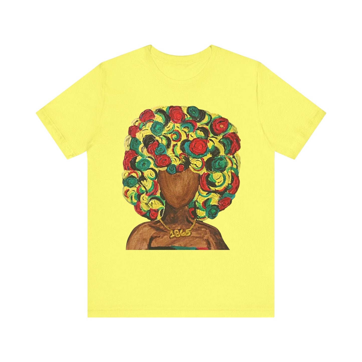 Vibrant Afro Art Tee, Unisex T-Shirt, Colorful Body Positivity Shirt, Artistic Fashion Top, Gift for Art Lovers