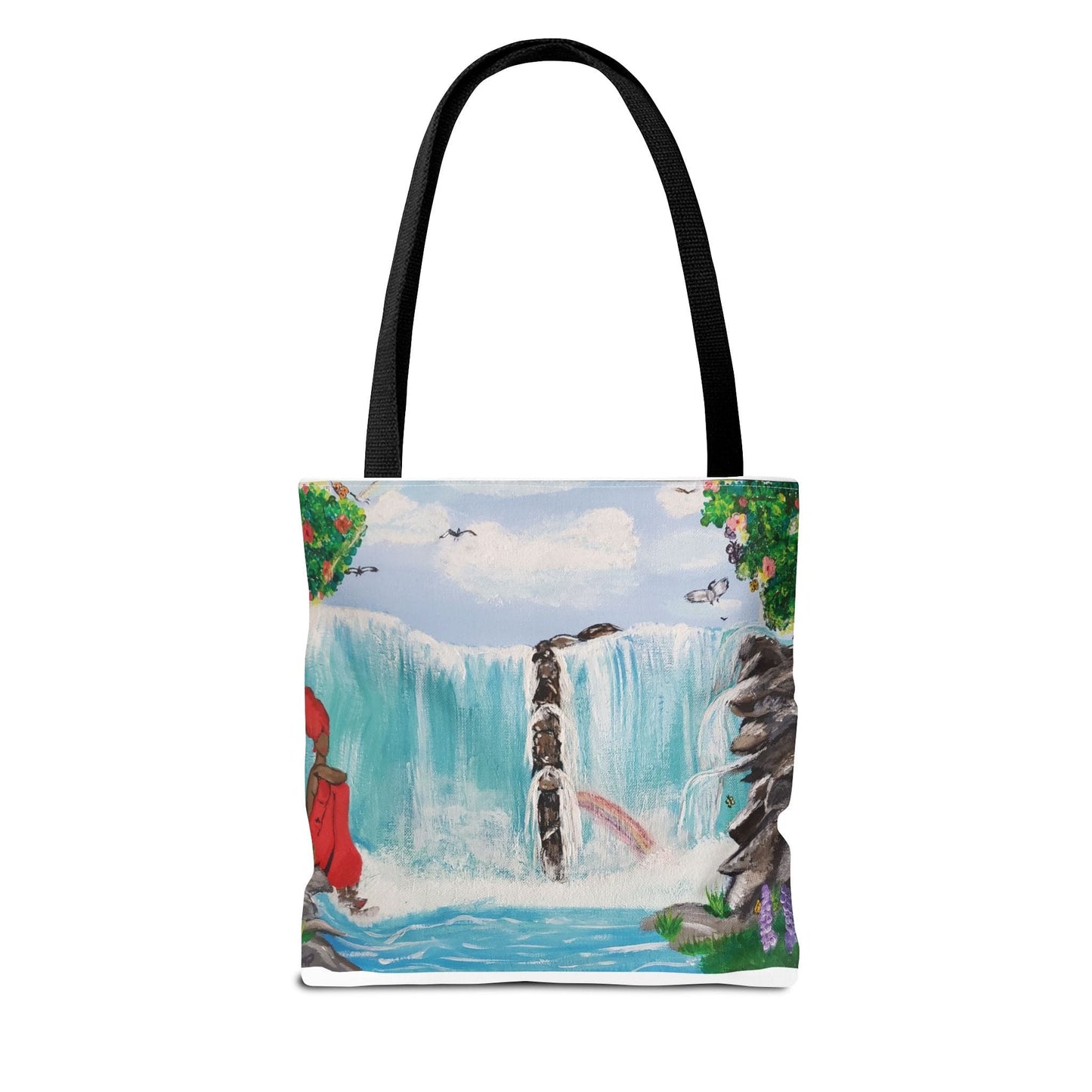 "Connected: Waterfall" Tote Bag with Waterfall Design - Eco-Friendly Stylish Carryall