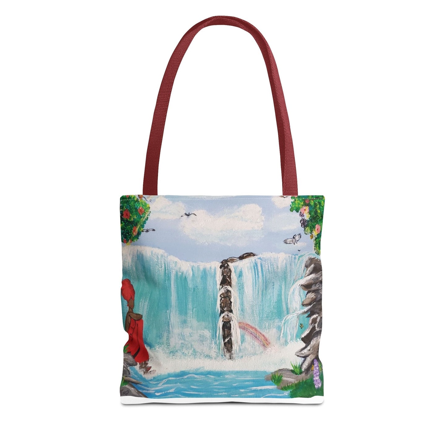 "Connected: Waterfall" Tote Bag with Waterfall Design - Eco-Friendly Stylish Carryall