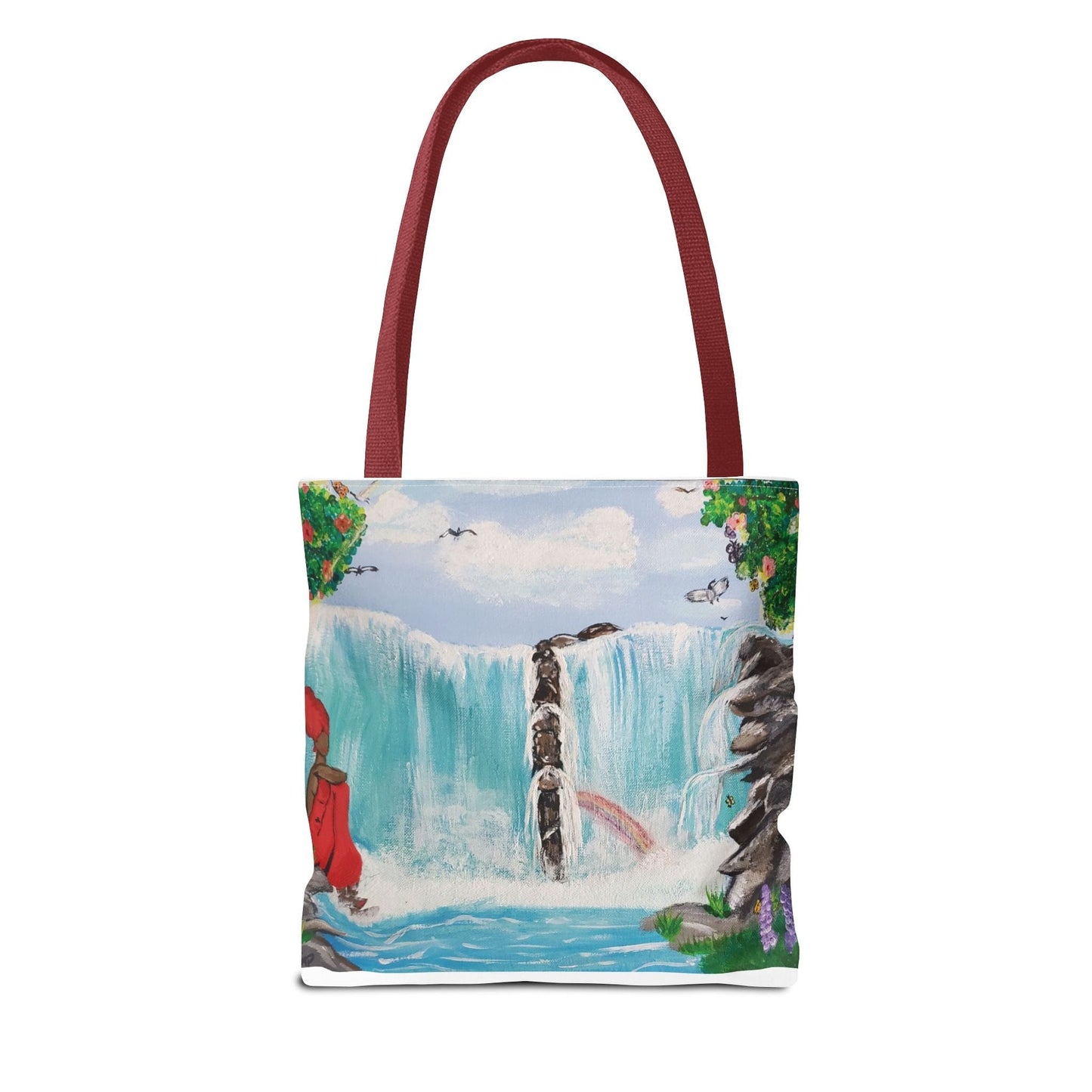 "Connected: Waterfall" Tote Bag with Waterfall Design - Eco-Friendly Stylish Carryall