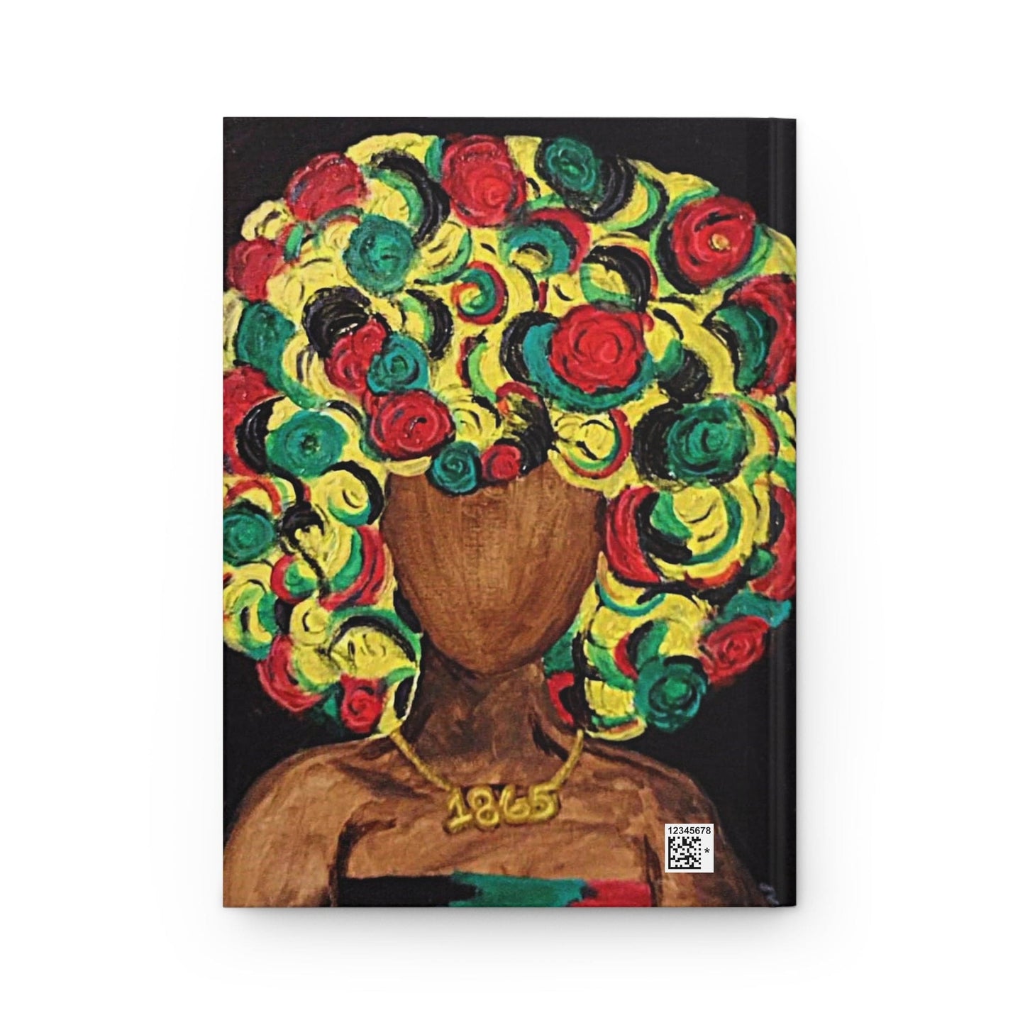 Colorful Afro Art Hardcover Journal - Inspirational Notebook for Self-Expression, 1865 Design, Gift for Artists, Writers, or Students