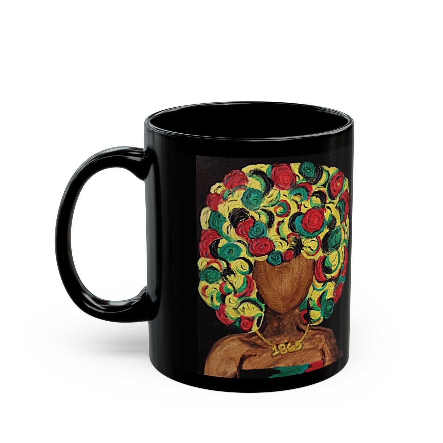 "Power" Vibrant Afro Art Mug - Colorful 11oz & 15oz Coffee Mug