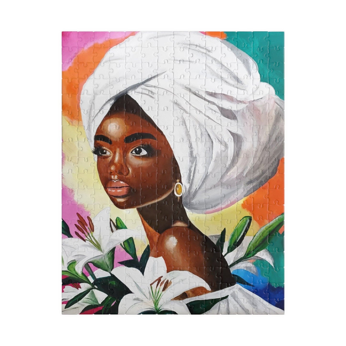Elegant Afrocentric Puzzle - 110, 252, 520, 1014 Pieces | Home Decor, Gift, Family Activity, Art Lover, Puzzle Night