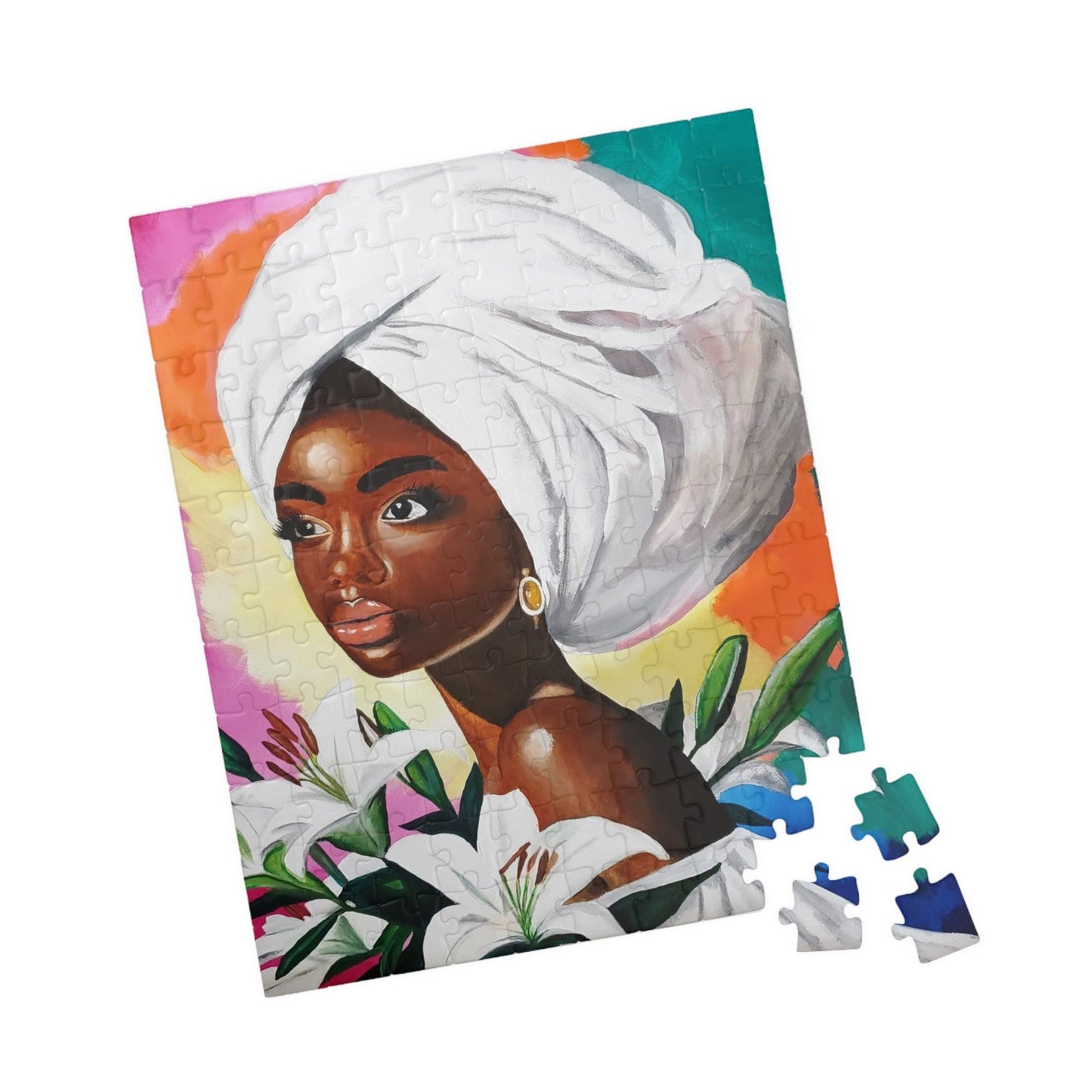 Elegant Afrocentric Puzzle - 110, 252, 520, 1014 Pieces | Home Decor, Gift, Family Activity, Art Lover, Puzzle Night