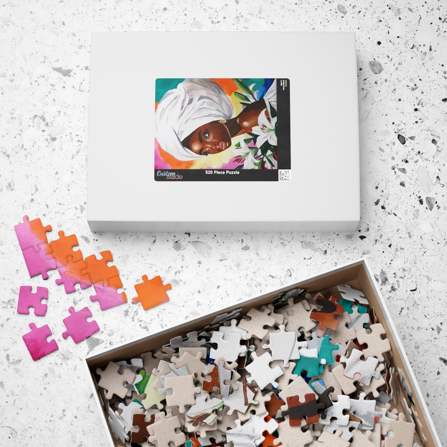Elegant Afrocentric Puzzle - 110, 252, 520, 1014 Pieces | Home Decor, Gift, Family Activity, Art Lover, Puzzle Night