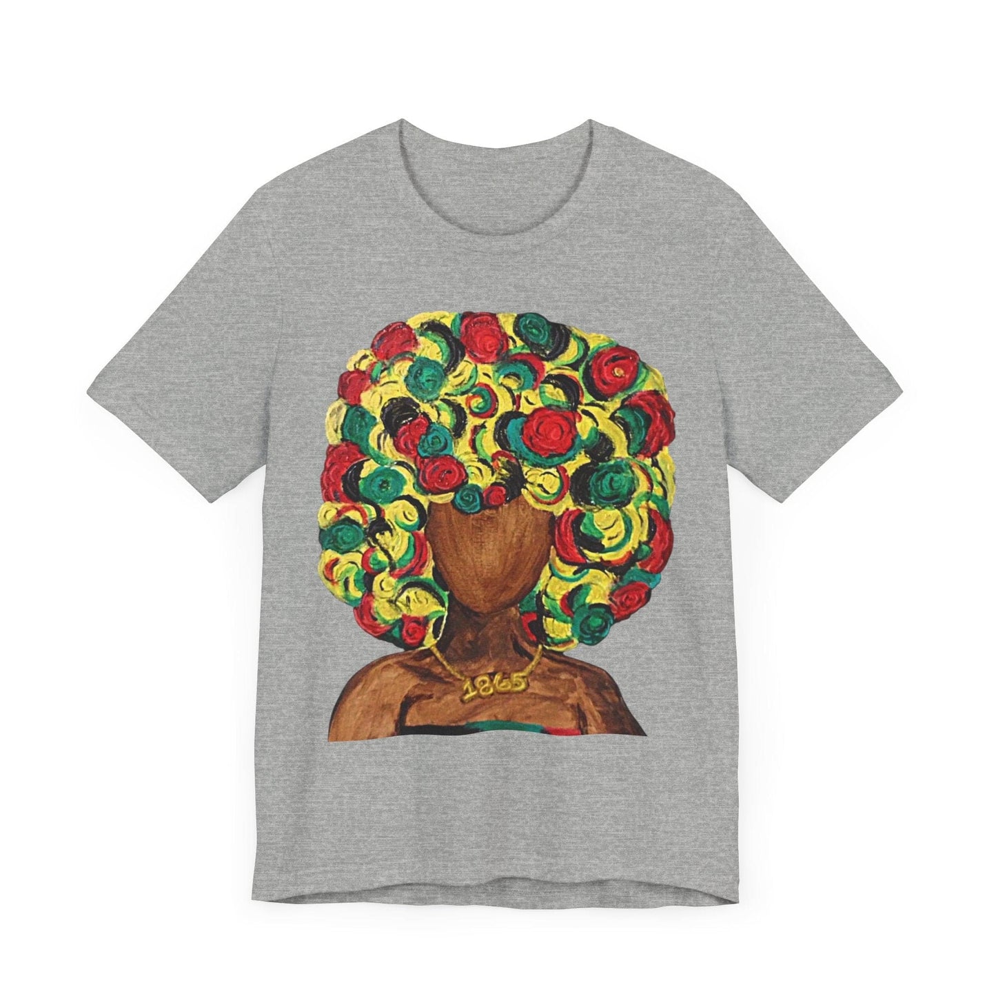 Vibrant Afro Art Tee, Unisex T-Shirt, Colorful Body Positivity Shirt, Artistic Fashion Top, Gift for Art Lovers