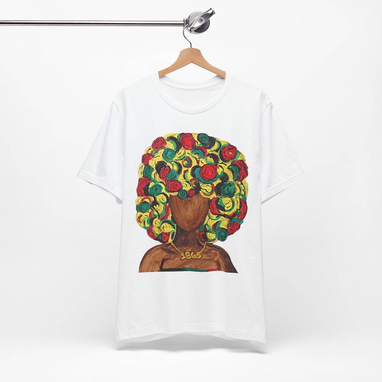 Vibrant Afro Art Tee, Unisex T-Shirt, Colorful Body Positivity Shirt, Artistic Fashion Top, Gift for Art Lovers