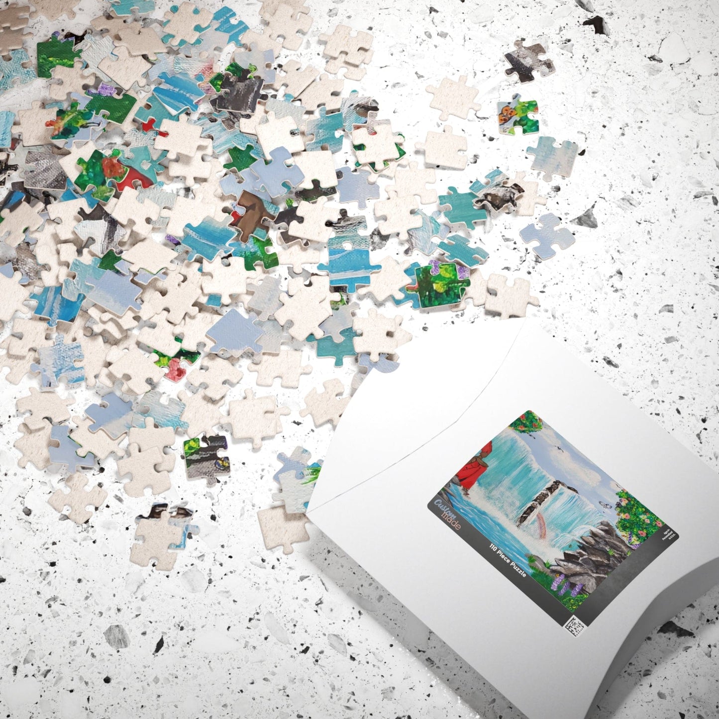 Relaxing Waterfall Puzzle - Perfect Gift for Nature Lovers, Family Fun, Mindfulness Activity, Wall Art, Hobby