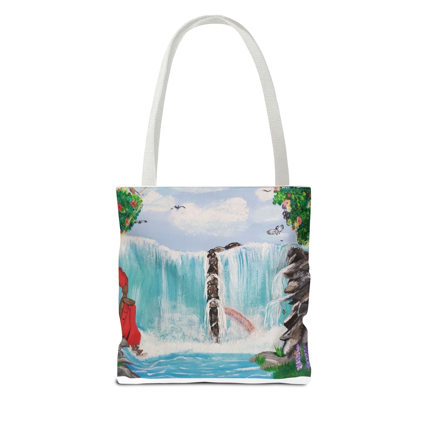 "Connected: Waterfall" Tote Bag with Waterfall Design - Eco-Friendly Stylish Carryall