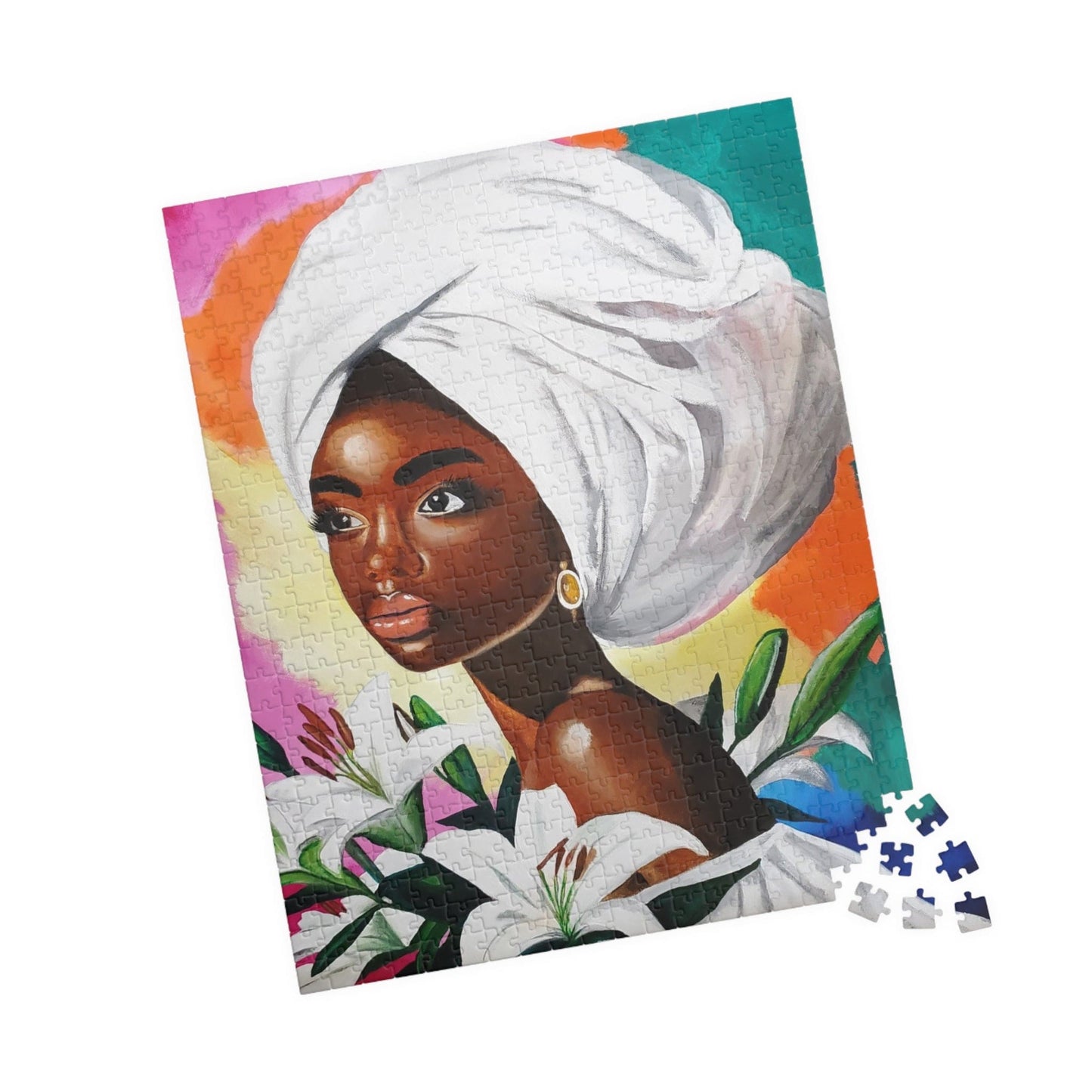 Elegant Afrocentric Puzzle - 110, 252, 520, 1014 Pieces | Home Decor, Gift, Family Activity, Art Lover, Puzzle Night