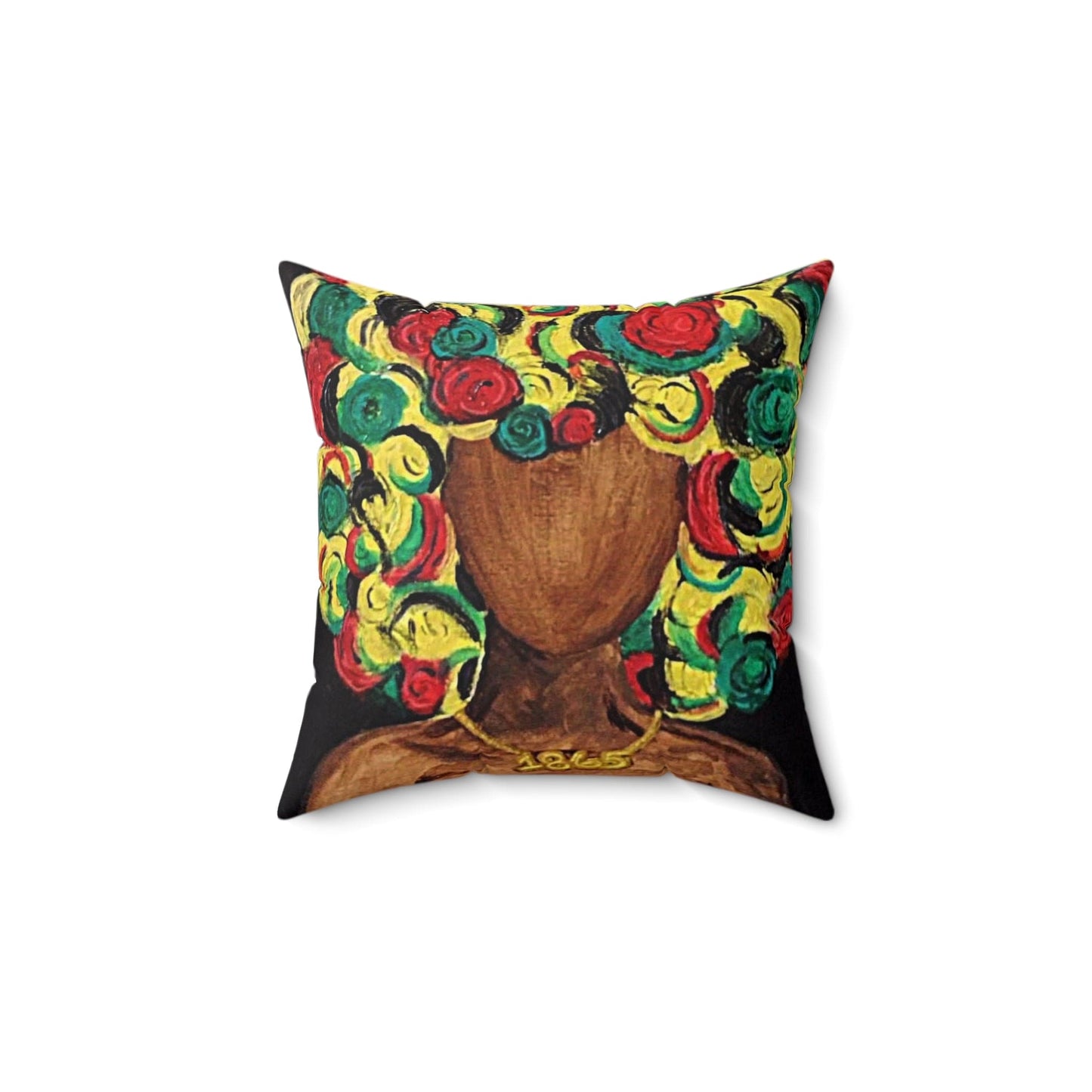 Vibrant Afro Textured Pillow | Bohemian Home Decor, African American Decor, Gift for Her, Ethnic Pillow, Cozy Living Room Accent