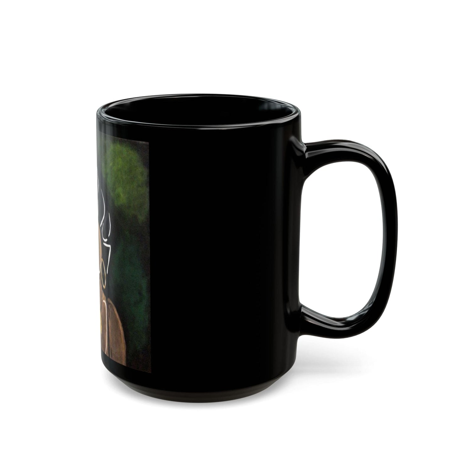 "Power" Artistic Black Mug - Empowering Woman Design | 11oz & 15oz, Perfect for Gifts