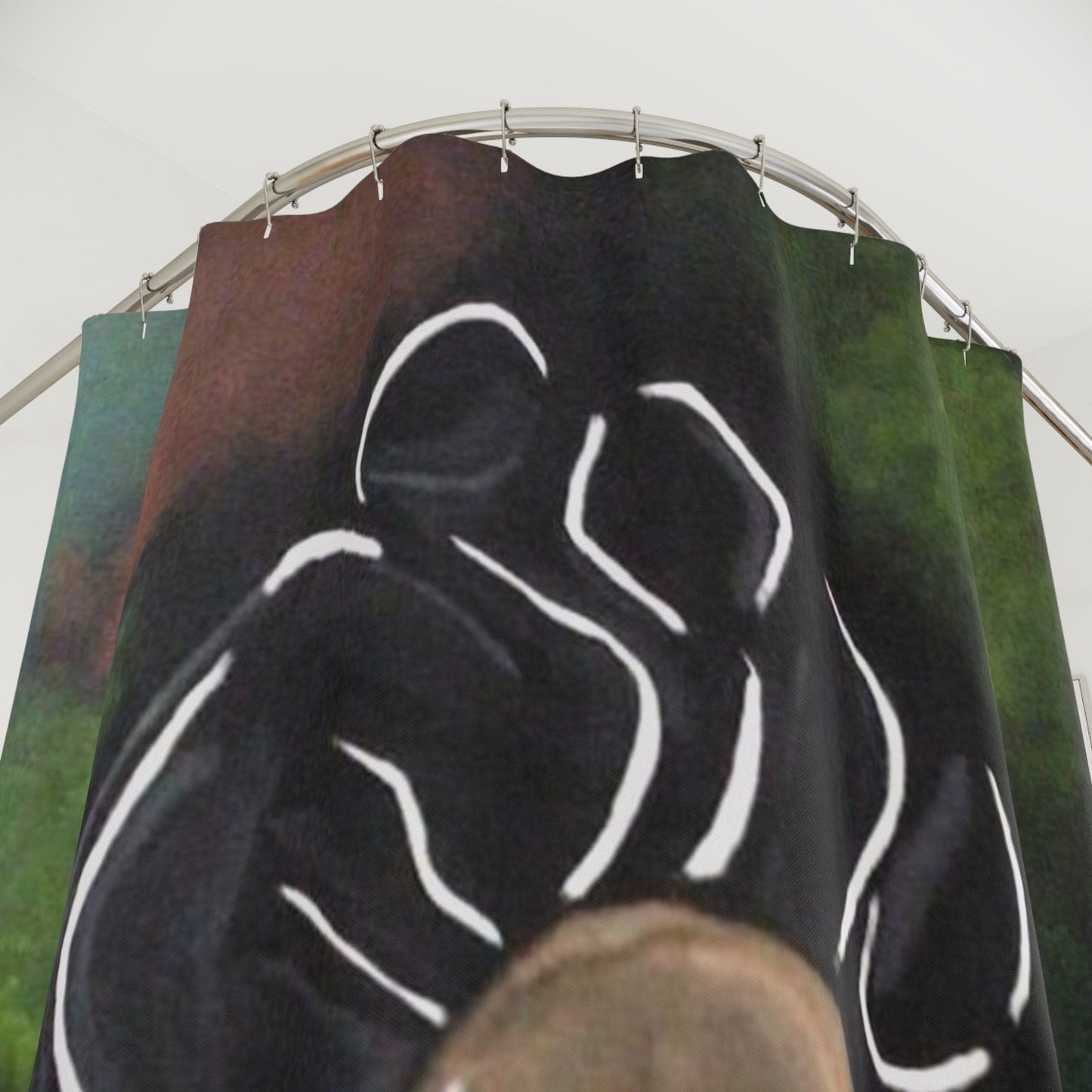 Elegant African Art Shower Curtain, Home Decor, Bathroom Accessory, Gift for Her, Boho Chic Shower Curtain