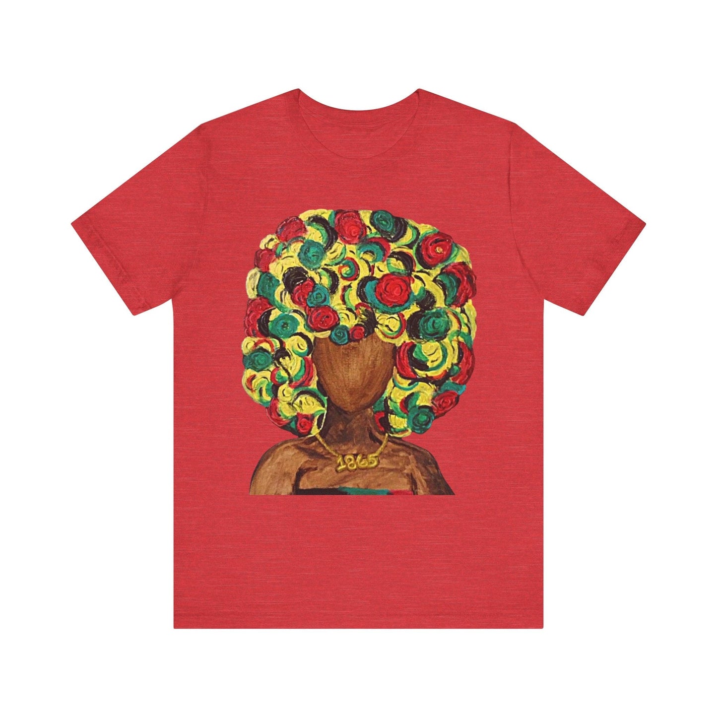 Vibrant Afro Art Tee, Unisex T-Shirt, Colorful Body Positivity Shirt, Artistic Fashion Top, Gift for Art Lovers