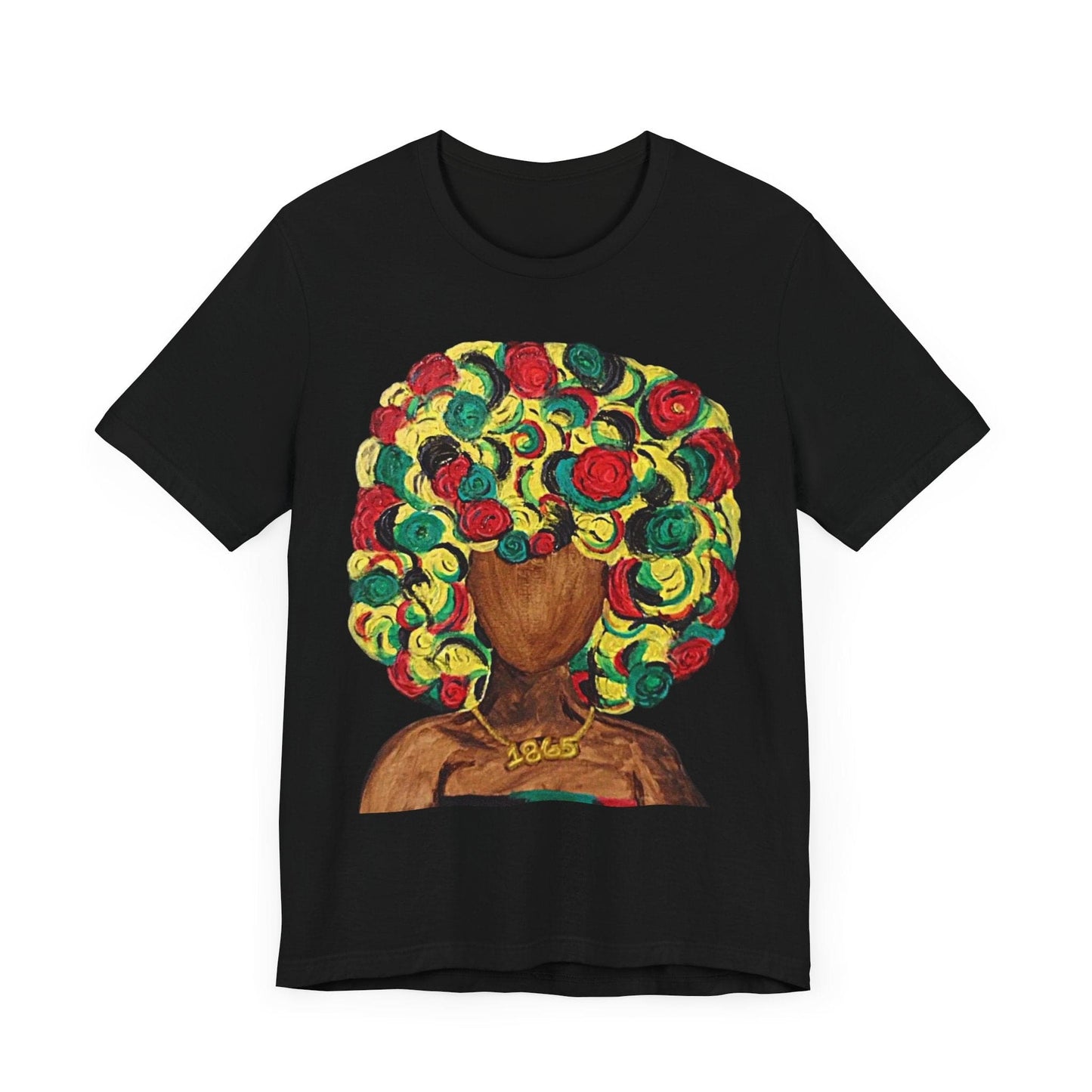 Vibrant Afro Art Tee, Unisex T-Shirt, Colorful Body Positivity Shirt, Artistic Fashion Top, Gift for Art Lovers