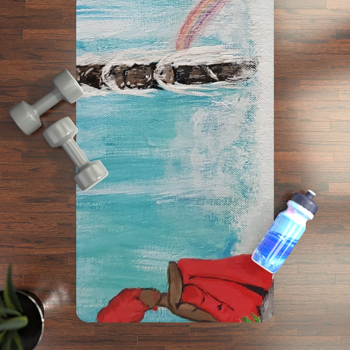 Vibrant Rubber Yoga Mat for Mindfulness, Meditation, Home Décor, Exercise, Eco-Friendly Fitness Gear