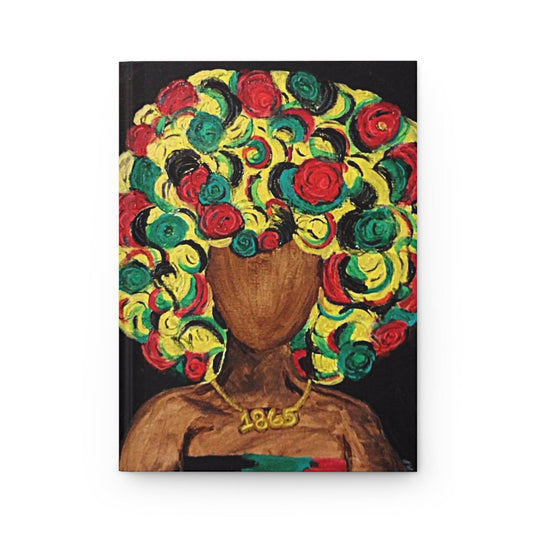 Colorful Afro Art Hardcover Journal - Inspirational Notebook for Self-Expression, 1865 Design, Gift for Artists, Writers, or Students