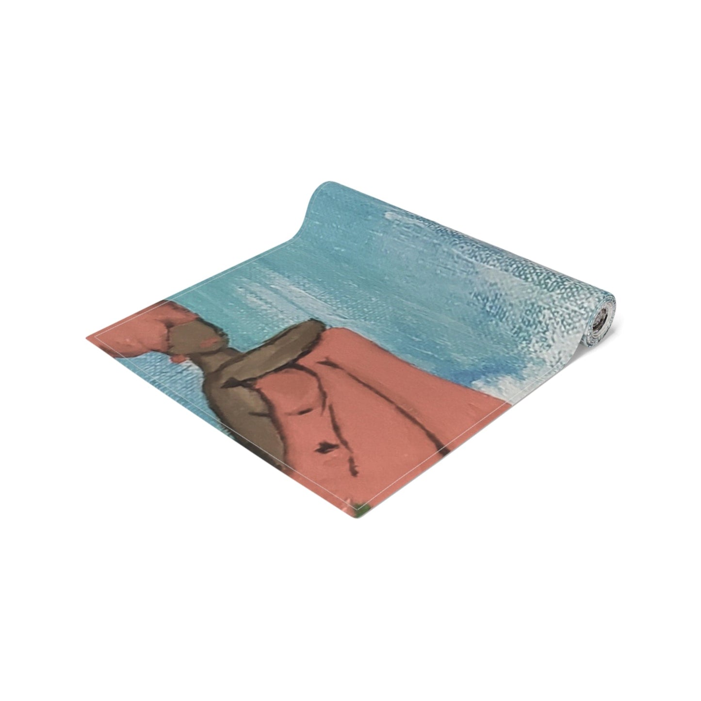 Ocean-Inspired Cotton Table Runner for Vibrant Dining, Beach House Decor, Summer Gatherings, Handmade Tableware, Rustic Chic Decor