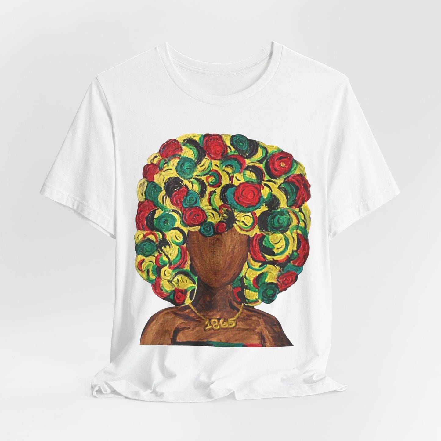 Vibrant Afro Art Tee, Unisex T-Shirt, Colorful Body Positivity Shirt, Artistic Fashion Top, Gift for Art Lovers