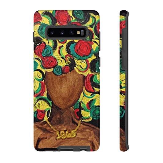 Artistic Phone Case with Colorful Floral Design | Tough Cases, Unique Gifts, Afrocentric Designs, Fashion Accessories, Phone Protection