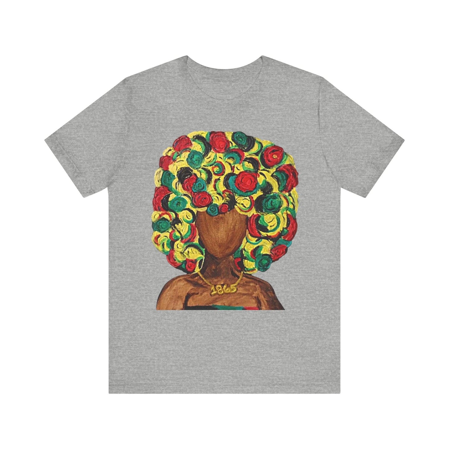 Vibrant Afro Art Tee, Unisex T-Shirt, Colorful Body Positivity Shirt, Artistic Fashion Top, Gift for Art Lovers