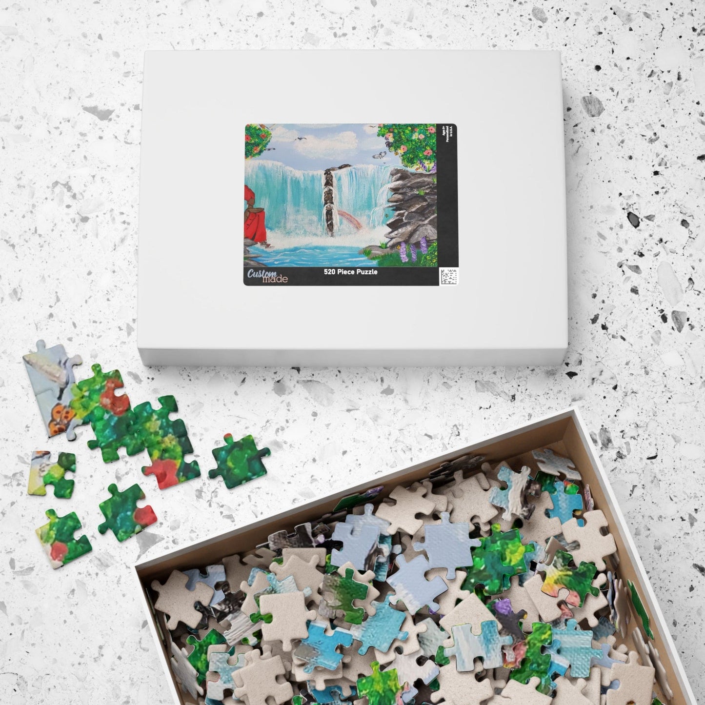 Relaxing Waterfall Puzzle - Perfect Gift for Nature Lovers, Family Fun, Mindfulness Activity, Wall Art, Hobby