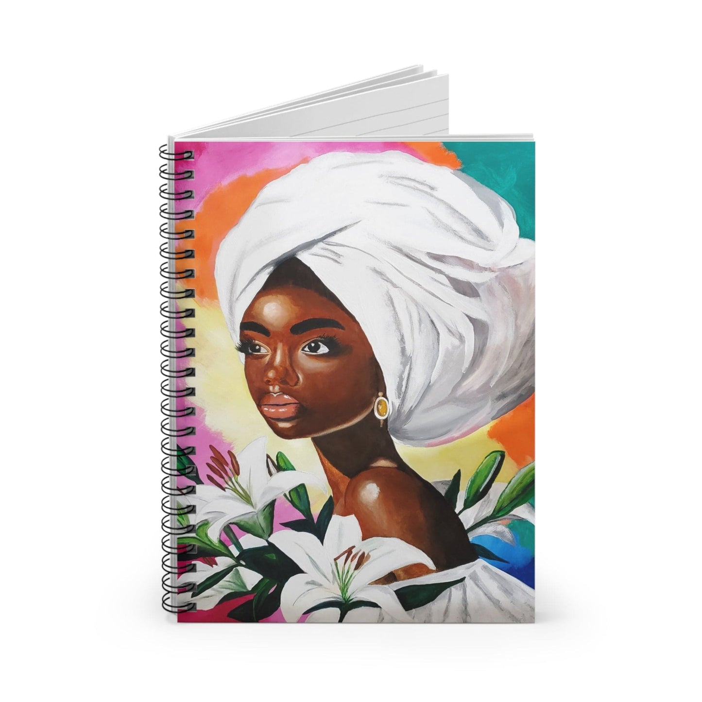 Elegant Floral Spiral Notebook with Colorful Artwork - Perfect for Journaling, Gifts, School Notes, Planning, and Creative Writing