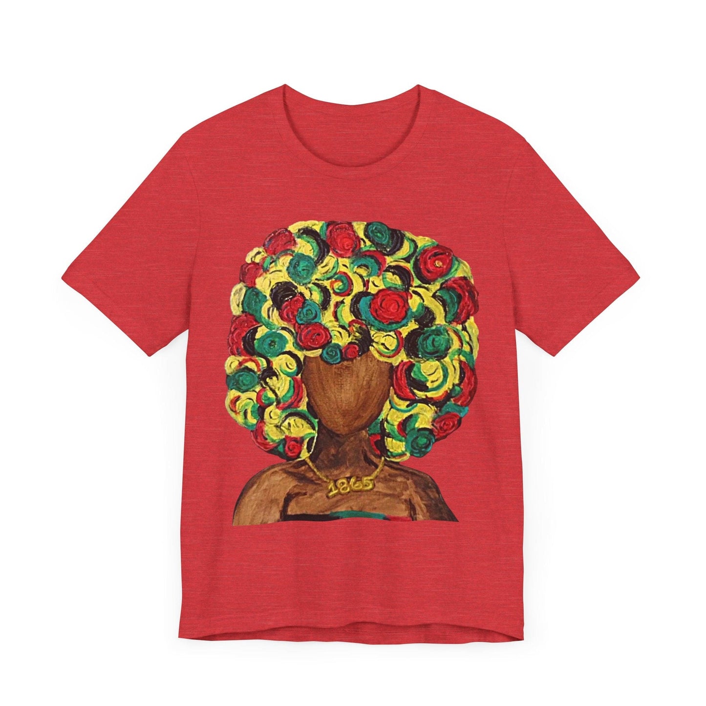 Vibrant Afro Art Tee, Unisex T-Shirt, Colorful Body Positivity Shirt, Artistic Fashion Top, Gift for Art Lovers