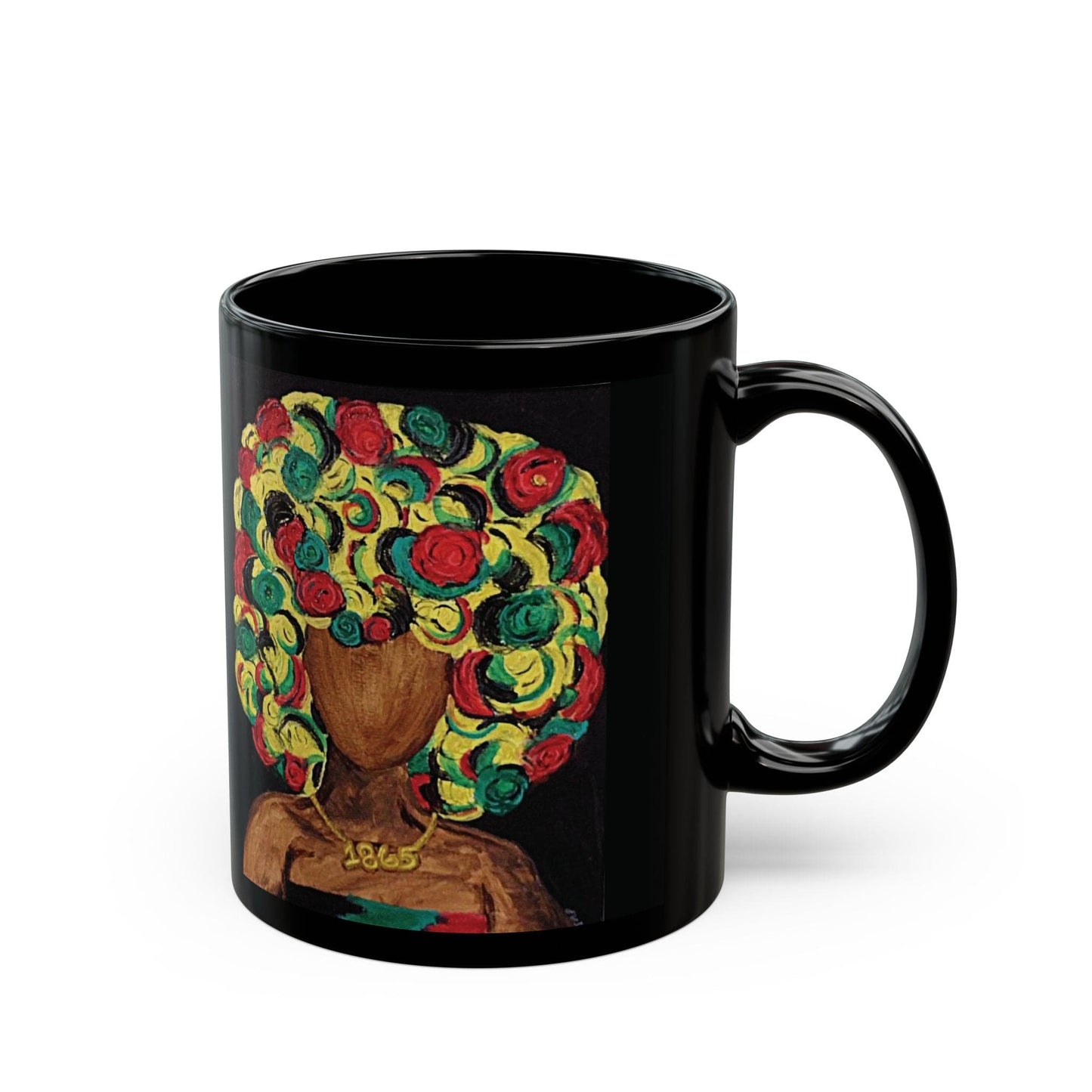 "Power" Vibrant Afro Art Mug - Colorful 11oz & 15oz Coffee Mug