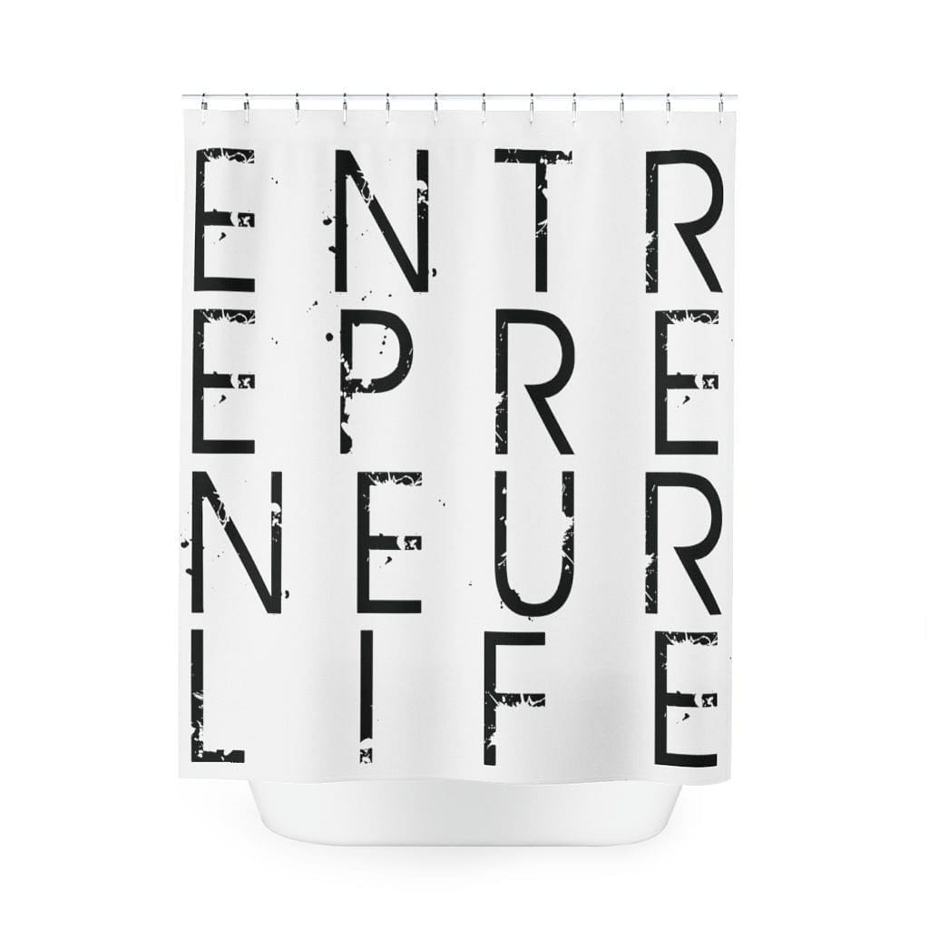 Entrepreneur Life Polyester Shower Curtain - White - Entrepreneur Life