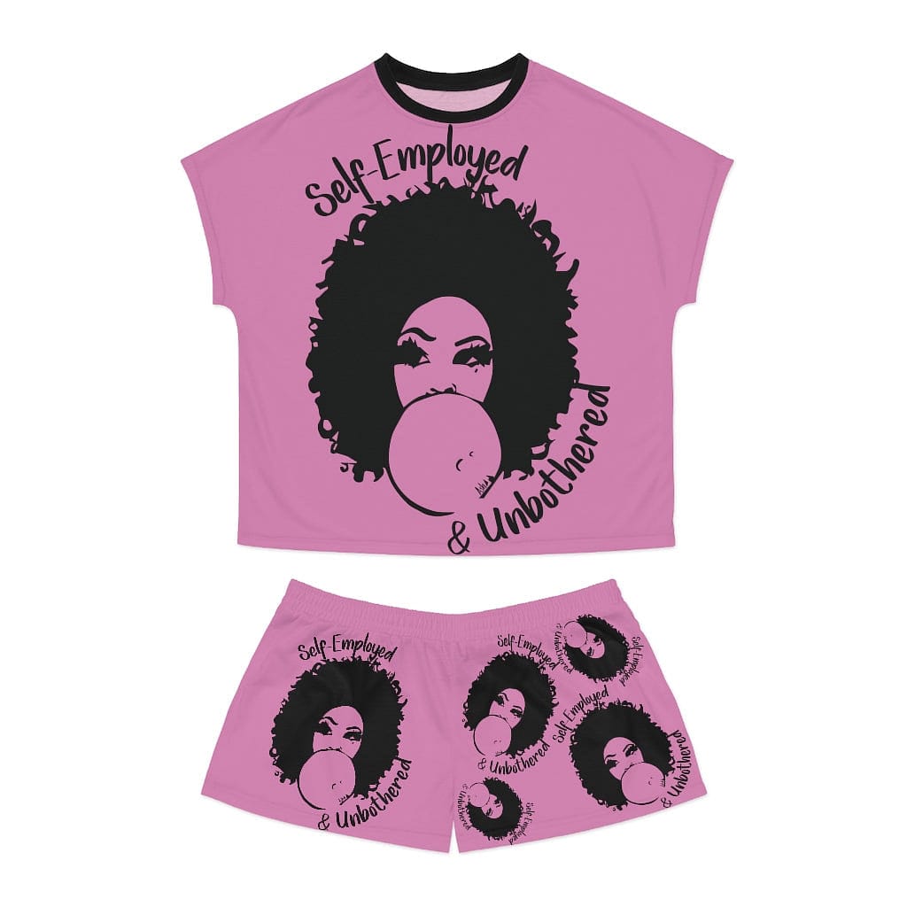 Self-Employed & Unbothered Women's Short Pajama Set - Entrepreneur Life