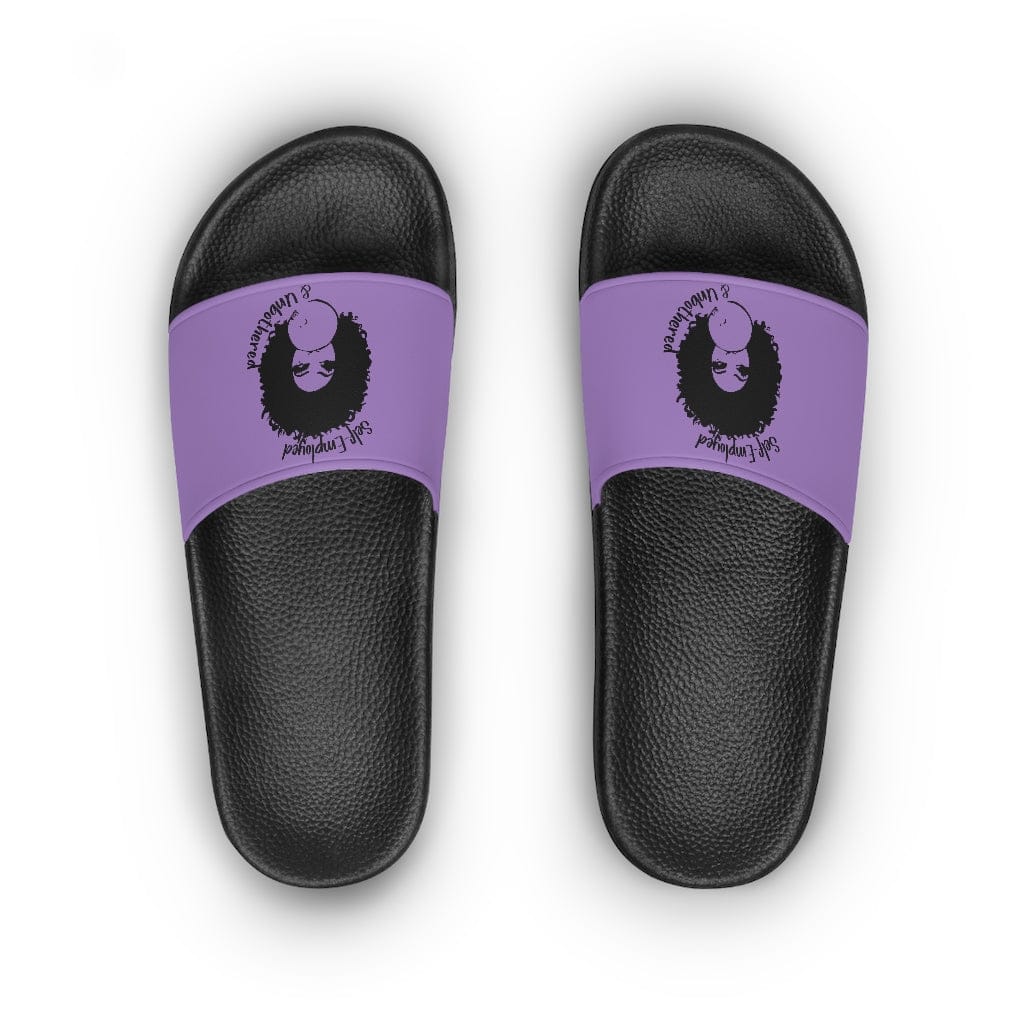 Self-Employed & Unbothered Women's Slide Sandals - Purple - Entrepreneur Life