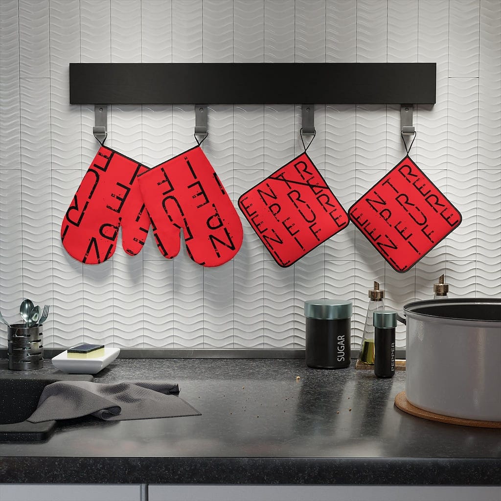 Entrepreneur Life Oven Mitts & Pot Holders - Red - Entrepreneur Life