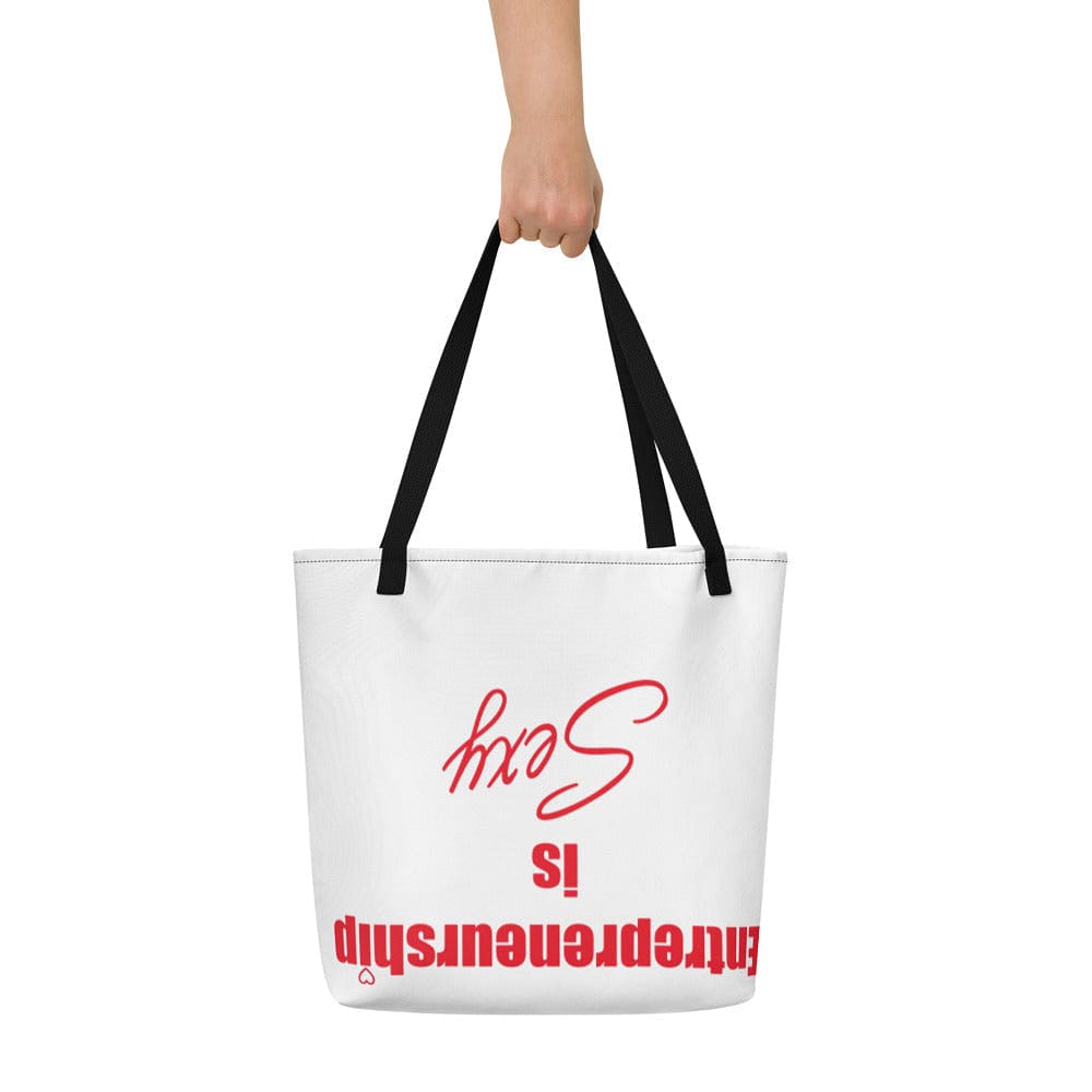 Entrepreneurship is Sexy All-Over Print Large Tote Bag - Entrepreneur Life