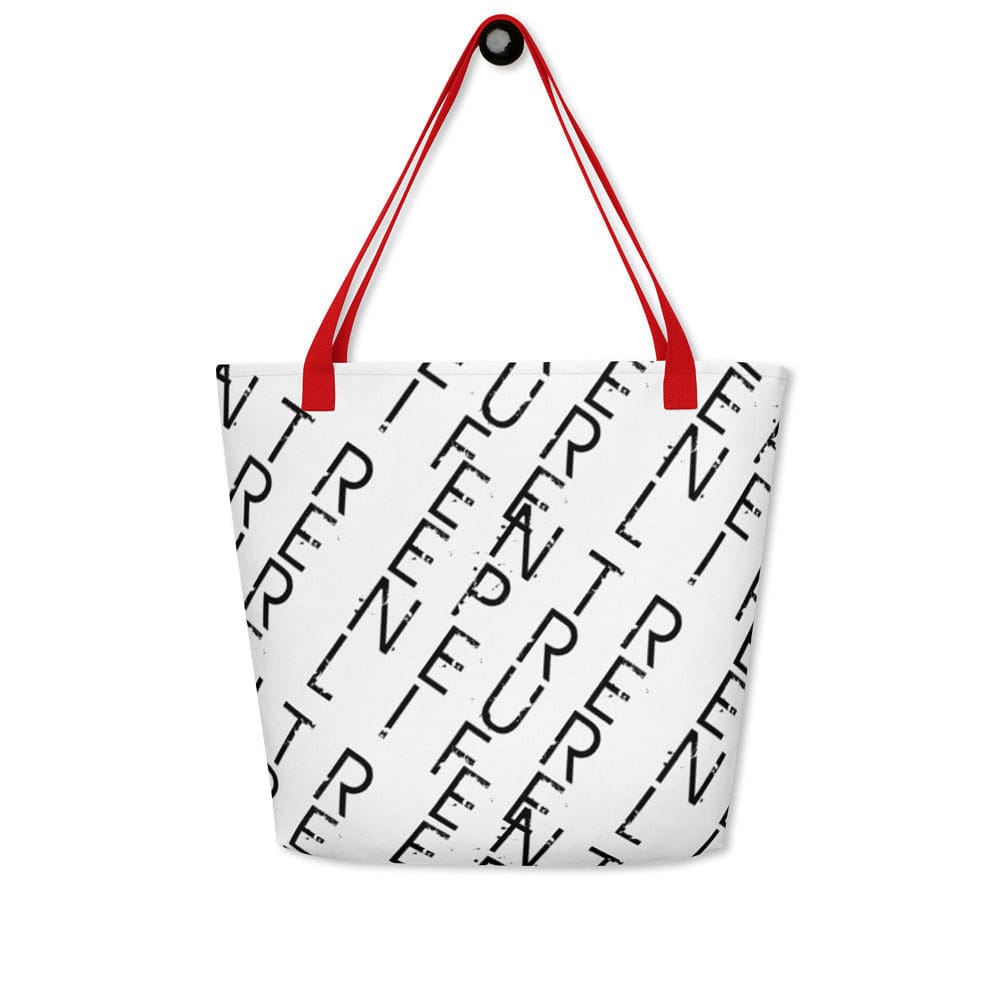 Entrepreneur Life Logo Pattern All-Over Print Large Tote Bag - Entrepreneur Life