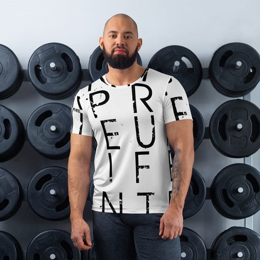 Entrepreneur Life Logo All-Over Print Men's Athletic T-shirt - Entrepreneur Life