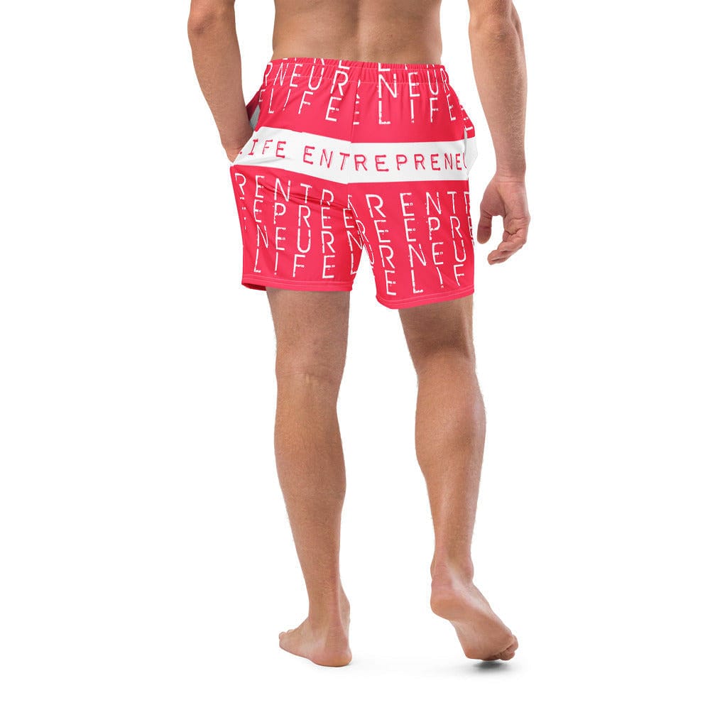 Entrepreneur Life Men's Swim Trunks - Red - Entrepreneur Life