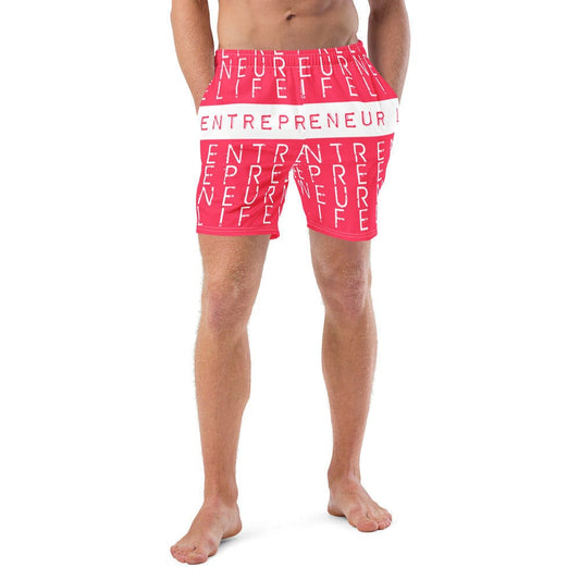 Entrepreneur Life Men's Swim Trunks - Red - Entrepreneur Life