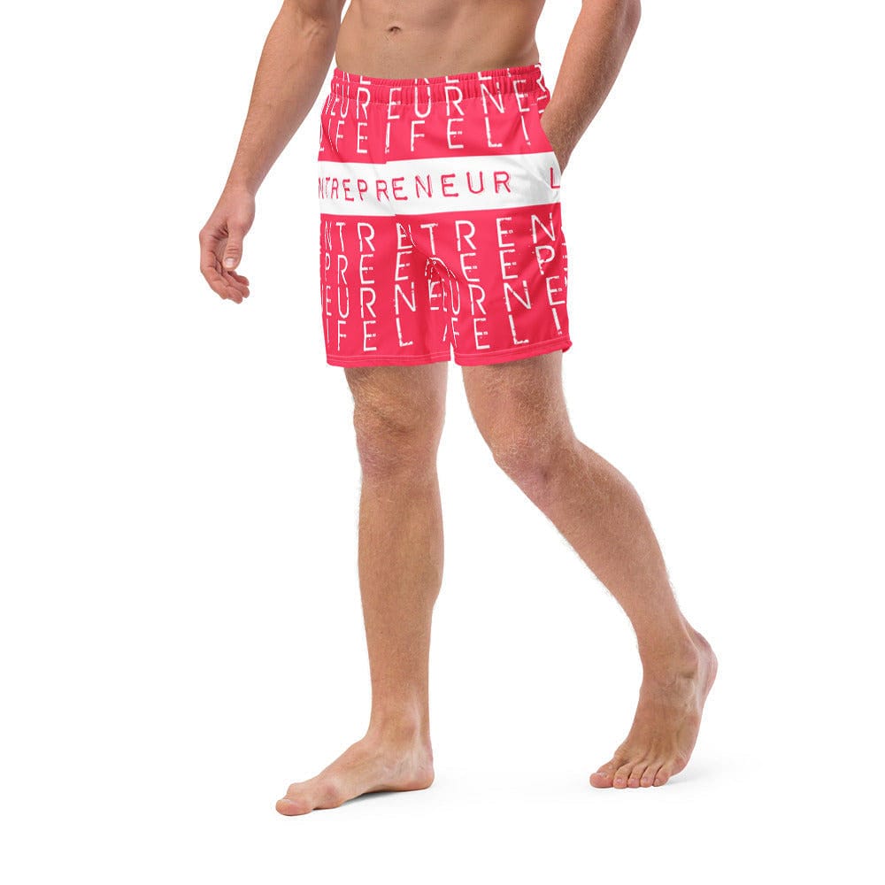 Entrepreneur Life Men's Swim Trunks - Red - Entrepreneur Life
