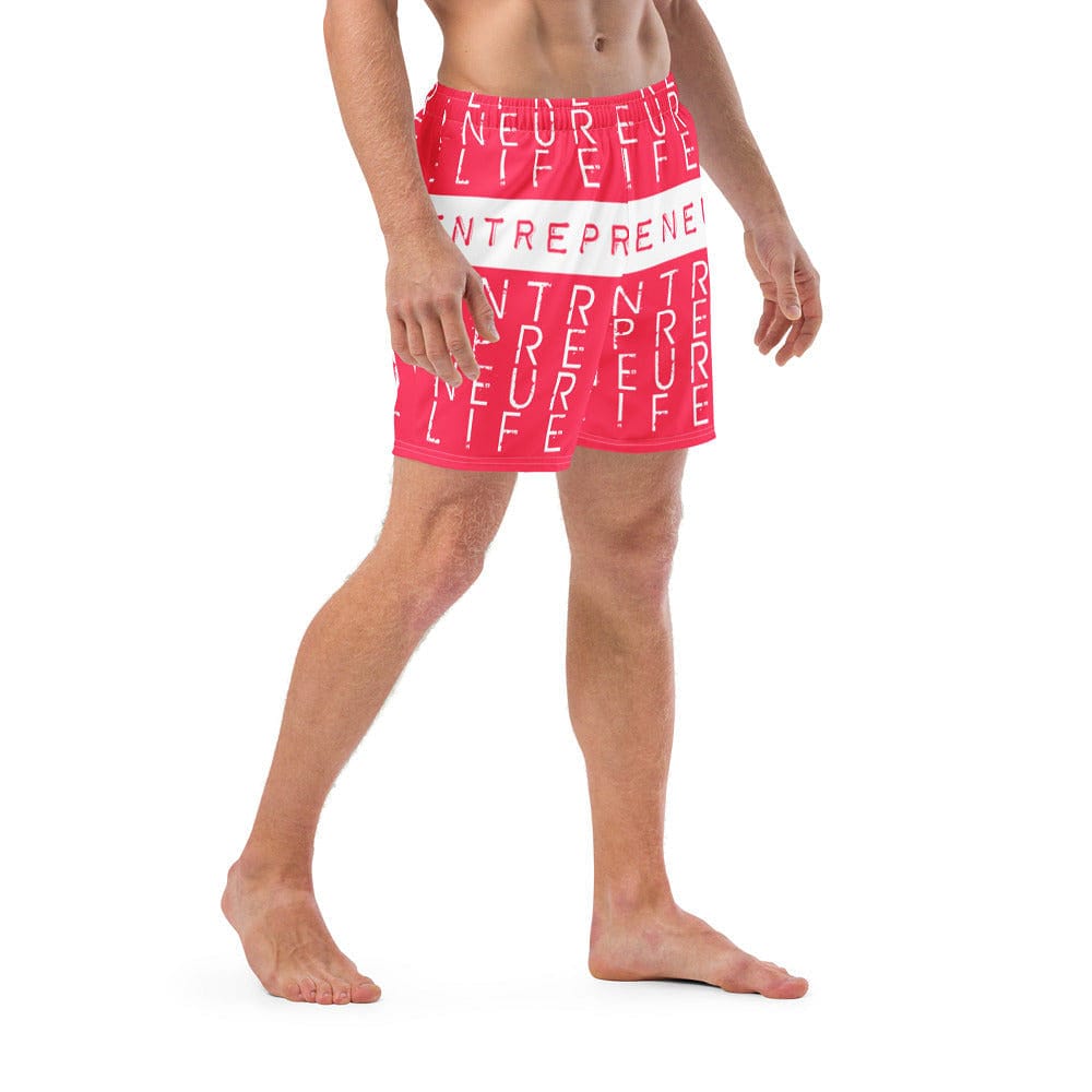 Entrepreneur Life Men's Swim Trunks - Red - Entrepreneur Life