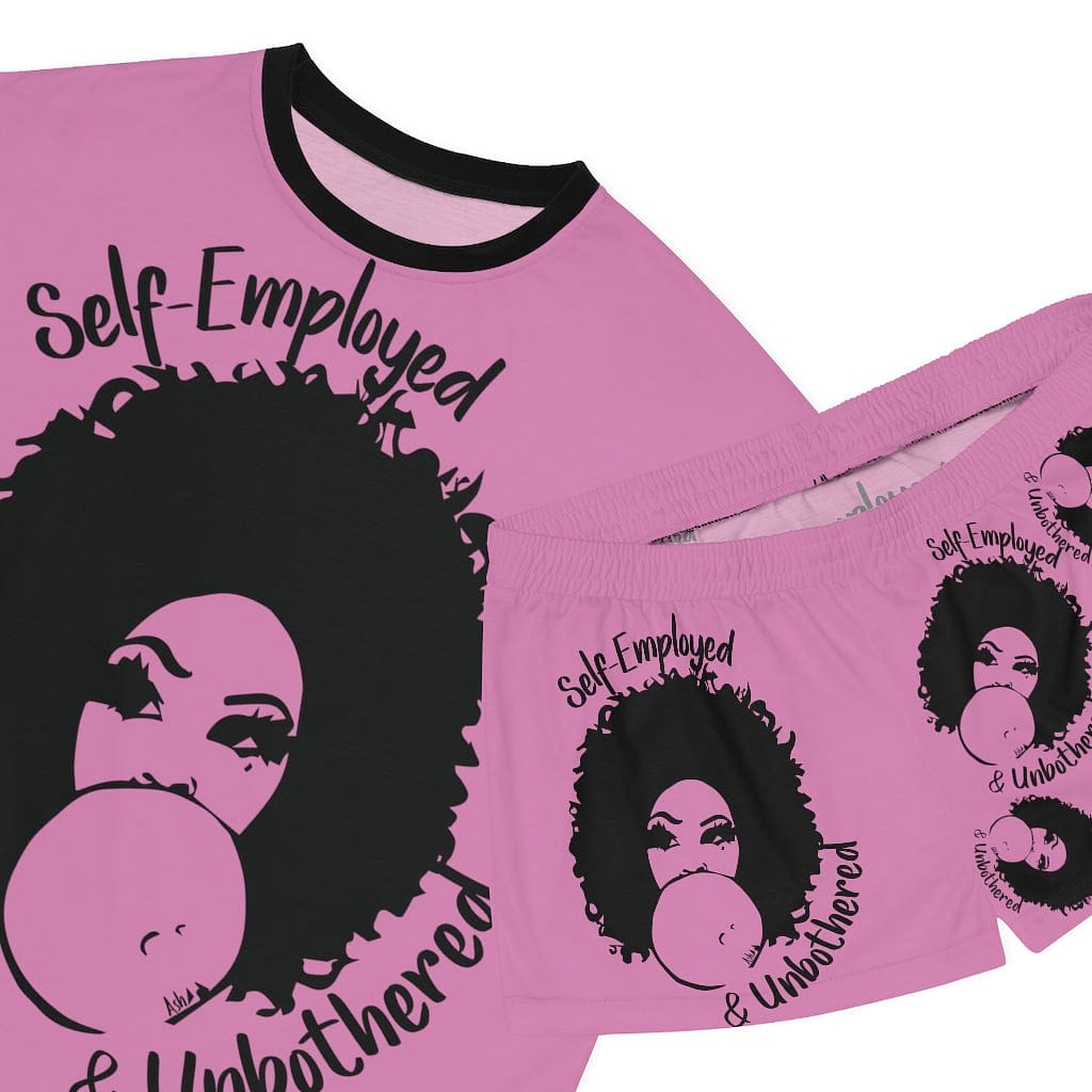 Self-Employed & Unbothered Women's Short Pajama Set - Entrepreneur Life