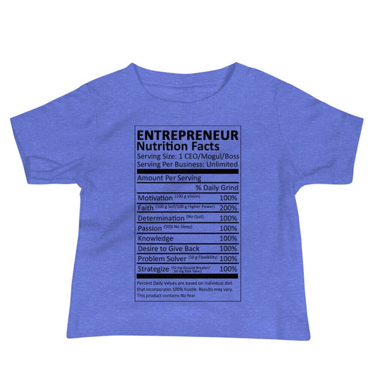 Entrepreneur Life Nutrition Facts Infant Tee